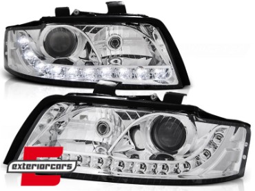 Prednja svjetla LED DayLight (chrome) / Audi A4 B6 (2000-2004), LPAU63