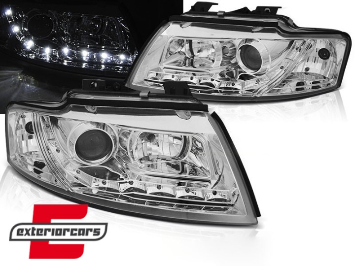 Prednja svjetla LED DayLight (chrome) / Audi A4 Cabrio B6 (2002-2006), LPAUF3