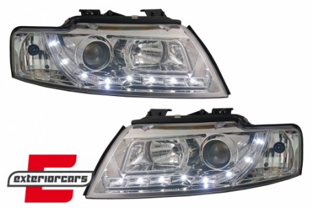 Prednja svjetla LED DayLight (chrome) / Audi A4 Cabrio B6 (2002-2006), LPAUF3