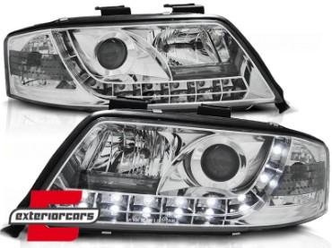 Prednja svjetla LED DayLight (chrome) / Audi A6 4B C5 (06.2001-05.2004), LPAU45