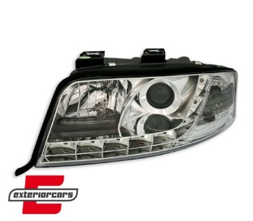 Prednja svjetla LED DayLight (chrome) / Audi A6 4B C5 (06.2001-05.2004), LPAU45