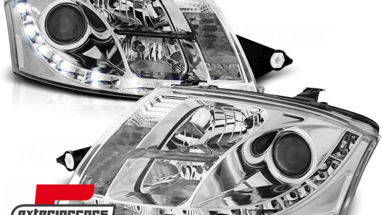 Prednja svjetla LED DayLight (chrome) / Audi TT (1999-2006), LPAU49