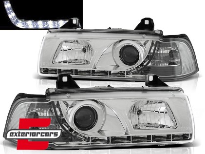 Prednja svjetla LED DayLight (chrome) / BMW serije 3 E36 (12.1990-08.1999), LPBM51