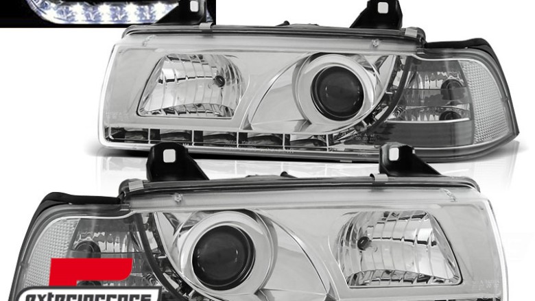 Prednja svjetla LED DayLight (chrome) / BMW serije 3 E36 Coupe Cabrio (1990-08.1999), LPBM53