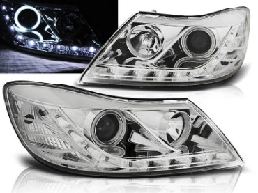 Prednja svjetla LED DayLight (chrome) - facelift / Škoda Octavia II facelift (2009-2012), LPSK20