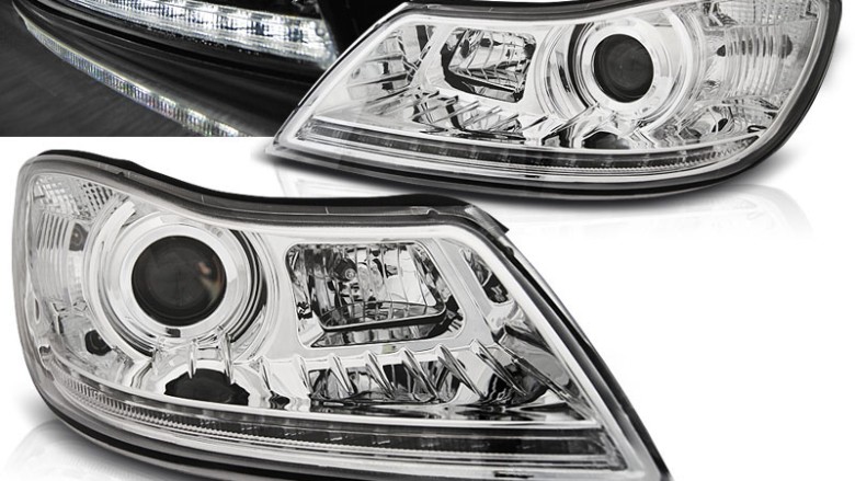 Prednja svjetla LED DayLight (chrome) - facelift / Škoda Octavia II facelift (2009-2012), LPSK22