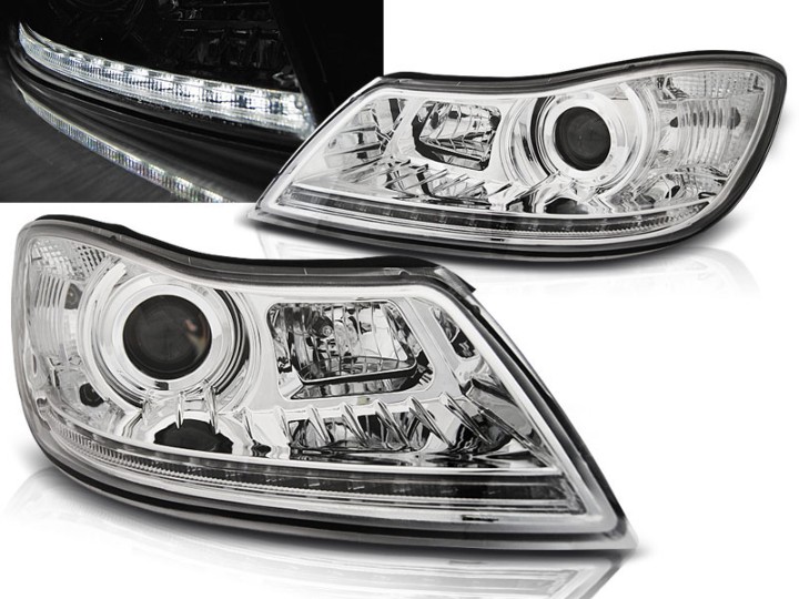 Prednja svjetla LED DayLight (chrome) - facelift / Škoda Octavia II facelift (2009-2012), LPSK22