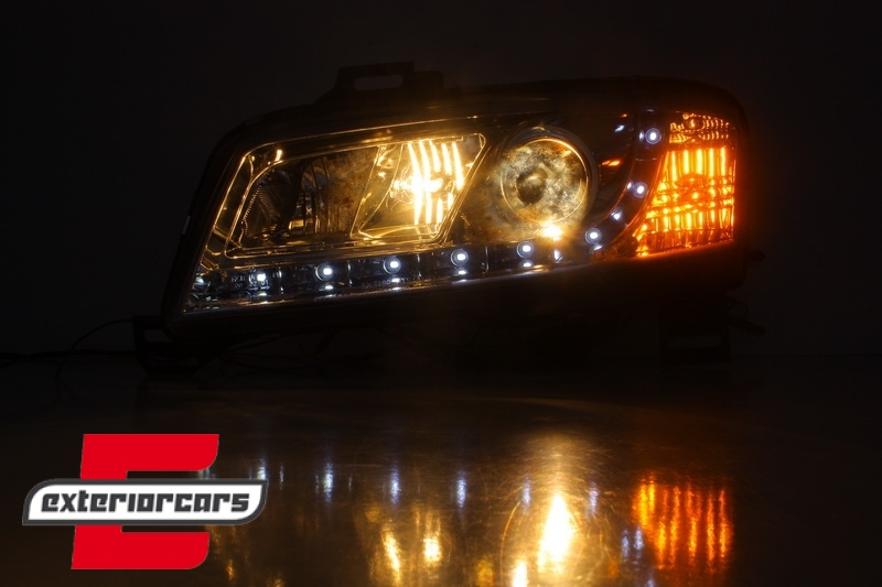 Prednja svjetla LED DayLight (chrome) / Fiat Stilo 3p (2001-2008), LPFI11