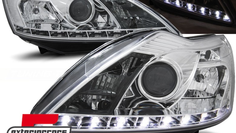Prednja svjetla LED DayLight (chrome) / Ford Focus (02.2008-2010), LPFO37