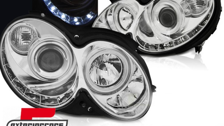 Prednja svjetla LED DayLight (chrome) / MERCEDES CLK W209 (2003-2010), LPMEA5