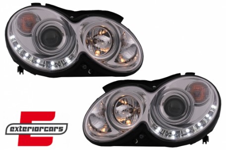 Prednja svjetla LED DayLight (chrome) / MERCEDES CLK W209 (2003-2010), LPMEA5