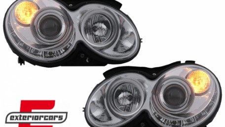 Prednja svjetla LED DayLight (chrome) / MERCEDES CLK W209 (2003-2010), LPMEA5