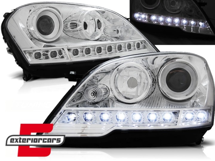 Prednja svjetla LED DayLight (chrome) / Mercedes ML klasa W164 Facelift (2008-2011), LPME39