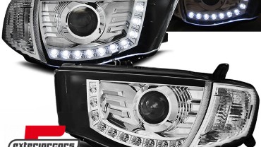 Prednja svjetla LED DayLight (chrome) / Mitsubishi L200 (2006-2010), LPMI09