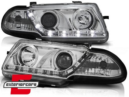 Prednja svjetla LED DayLight (chrome) / Opel Astra F (09.1994-1997), LPOP61