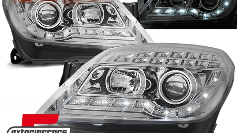 Prednja svjetla LED DayLight (chrome) / Opel Astra H (2004-2010), LPOP51