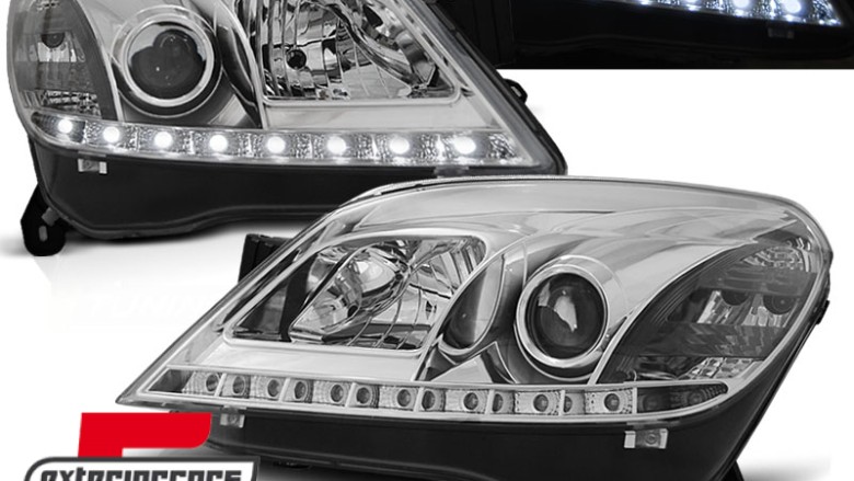 Prednja svjetla LED DayLight (chrome) / Opel Astra H (2004-2010), LPOP63