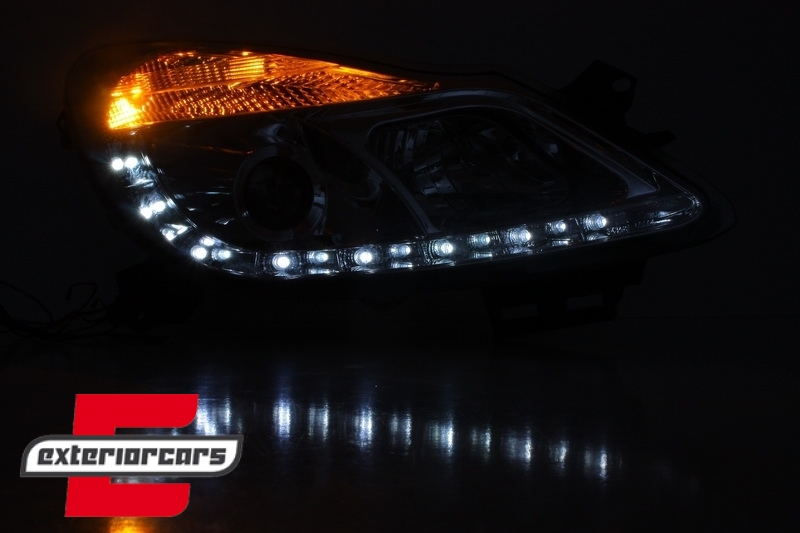 Prednja svjetla LED DayLight (chrome) / Opel Corsa D (2006-2011), LPOP49