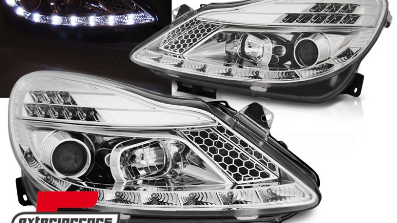 Prednja svjetla LED DayLight (chrome) / Opel Corsa D (2006-2011), LPOPA2