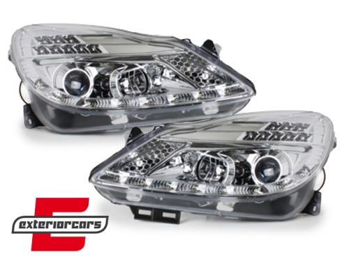Prednja svjetla LED DayLight (chrome) / Opel Corsa D (2006-2011), LPOPA2