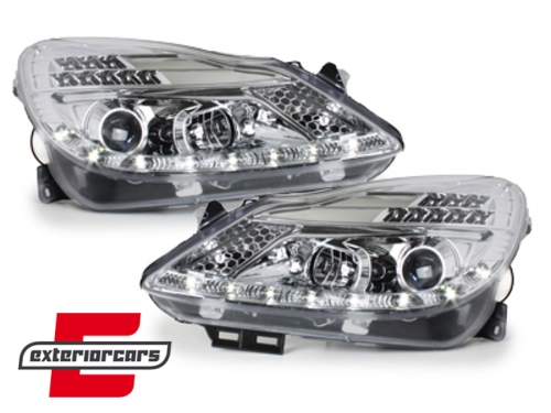Prednja svjetla LED DayLight (chrome) / Opel Corsa D (2006-2011), LPOPA2