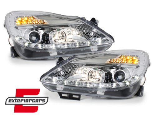 Prednja svjetla LED DayLight (chrome) / Opel Corsa D (2006-2011), LPOPA2