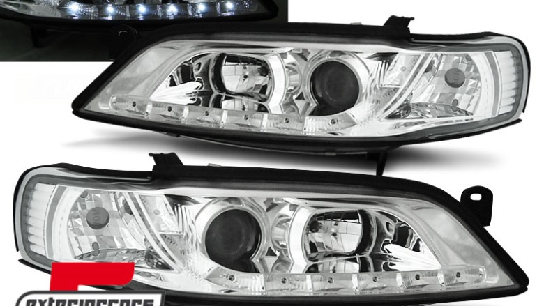 Prednja svjetla LED DayLight (chrome) / Opel Vectra B (1999-2002), LPOP47