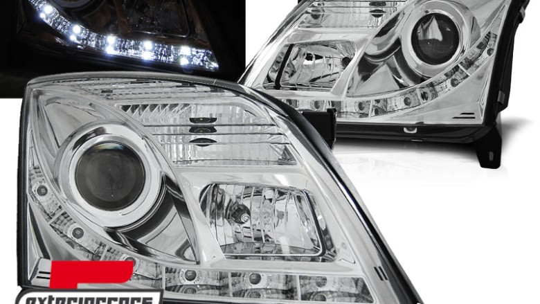 Prednja svjetla LED DayLight (chrome) / Opel Vectra C Signum (2002-2005), LPOP75