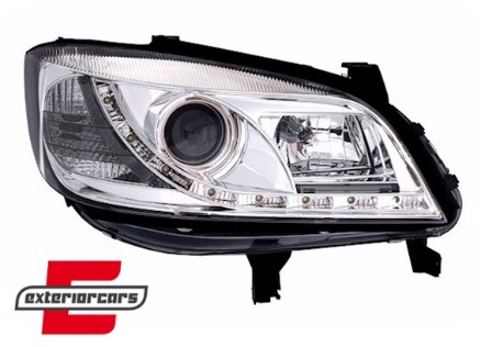 Prednja svjetla LED DayLight (chrome) / Opel Zafira A (1999-2005), LPOP41