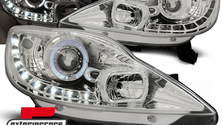 Prednja svjetla LED DayLight (chrome) / Peugeot 107 (2005-2011), LPPE24