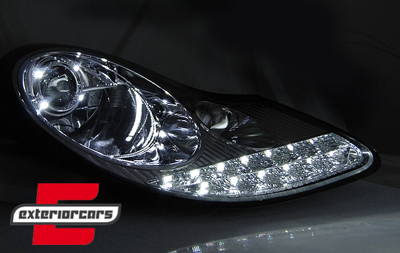 Prednja svjetla LED DayLight (chrome) /  PORSCHE BOXSTER  911 996 (1996-2004), LPPO01
