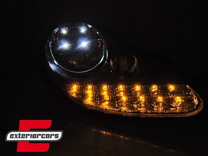 Prednja svjetla LED DayLight (chrome) /  PORSCHE BOXSTER  911 996 (1996-2004), LPPO01