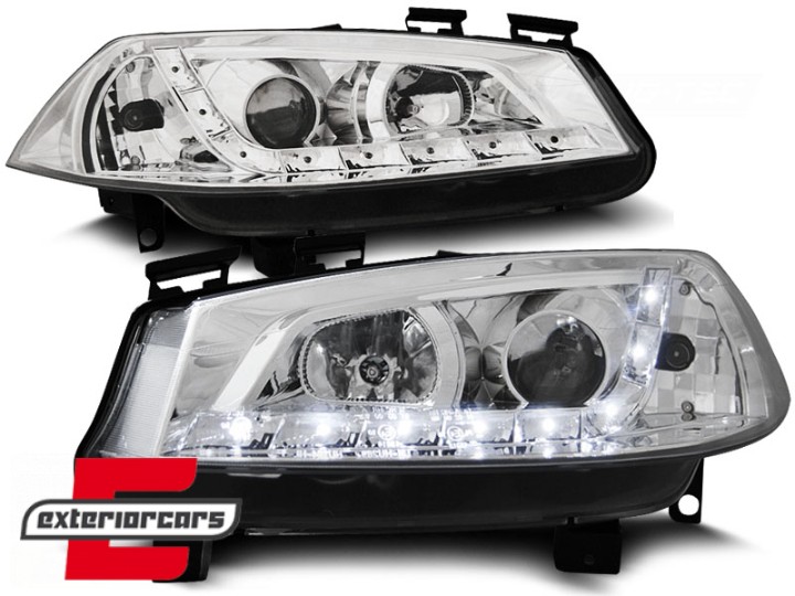Prednja svjetla LED DayLight (chrome) / RENAULT MEGANE 2 (2002-2005), LPRE15