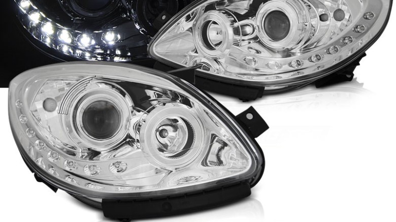 Prednja svjetla LED DayLight (chrome) / Renault Twingo (2007-2011), LPRE35