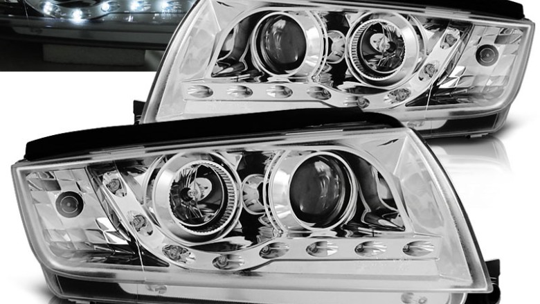 Prednja svjetla LED DayLight (chrome) / Škoda Fabia (1999-2008), LPSK05