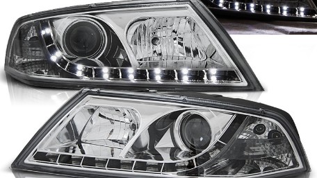 Prednja svjetla LED DayLight (chrome) / Škoda Octavia II (2004-2008), LPSK07