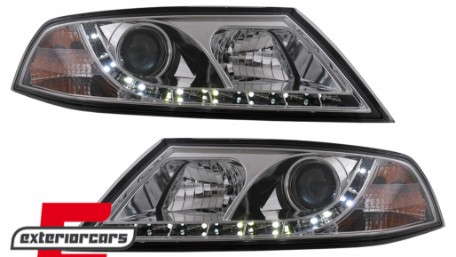Prednja svjetla LED DayLight (chrome) / Škoda Octavia II (2004-2008), LPSK07
