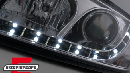 Prednja svjetla LED DayLight (chrome) / Škoda Octavia II (2004-2008), LPSK07
