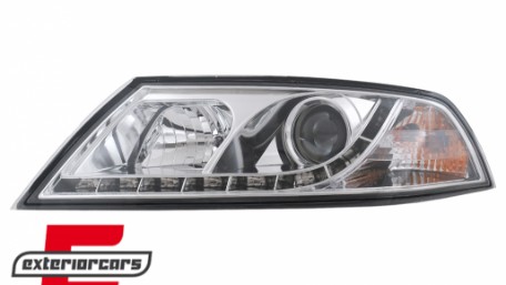 Prednja svjetla LED DayLight (chrome) / Škoda Octavia II (2004-2008), LPSK07