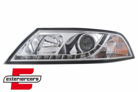 Prednja svjetla LED DayLight (chrome) / Škoda Octavia II (2004-2008), LPSK07