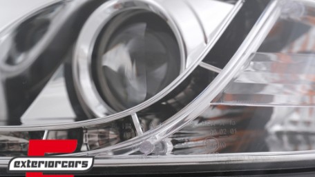 Prednja svjetla LED DayLight (chrome) / Škoda Octavia II (2004-2008), LPSK07