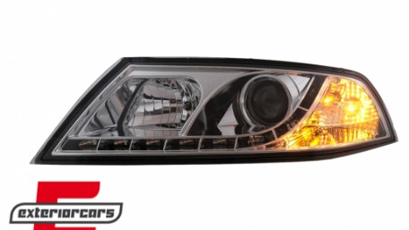 Prednja svjetla LED DayLight (chrome) / Škoda Octavia II (2004-2008), LPSK07