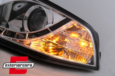 Prednja svjetla LED DayLight (chrome) / Škoda Octavia II (2004-2008), LPSK07