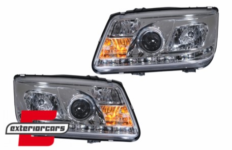 Prednja svjetla LED DayLight (chrome) / Volkswagen Bora (09.1998-07.2005), LPVWA1
