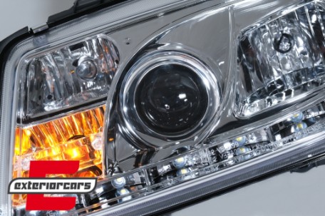 Prednja svjetla LED DayLight (chrome) / Volkswagen Bora (09.1998-07.2005), LPVWA1