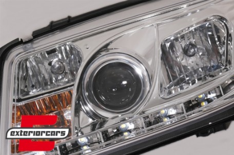 Prednja svjetla LED DayLight (chrome) / Volkswagen Bora (09.1998-07.2005), LPVWA1