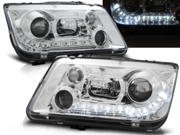 Prednja svjetla LED DayLight (chrome) / Volkswagen Bora (09.1998-07.2005), LPVWE8