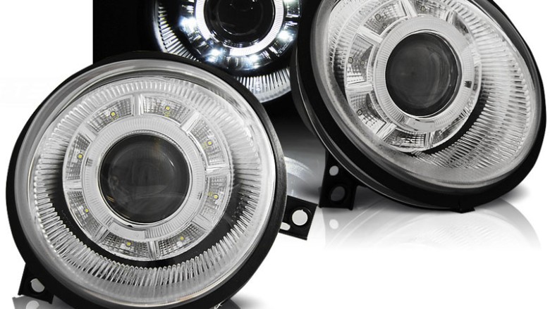 Prednja svjetla LED DayLight (chrome) / Volkswagen Lupo (09.1998-2005), LPVWK9