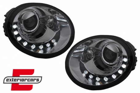 Prednja svjetla LED DayLight (chrome) / Volkswagen New Beetle (10.1998-05.2005), LPVWL6