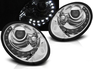 Prednja svjetla LED DayLight (chrome) / Volkswagen New Beetle (2006-2012), LPVWS1